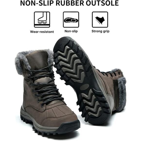 Unisex Winter Hiking Boots Waterproof Lightweight, Darkgrey main image 4
